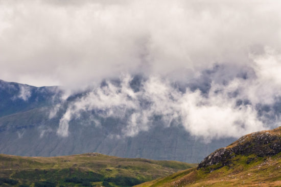 Meall Mòr, Glas Bheinn & Beinn a' Ghreachain, shrouded in clouds