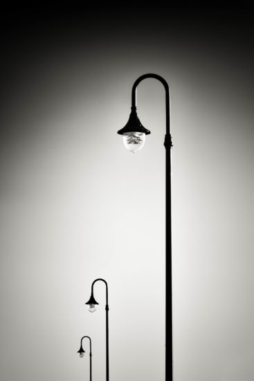 Three Street Lamps